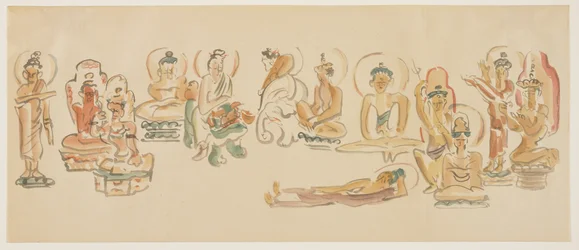 (Caricaturas del templo Asakusa Kannon), c. 1900